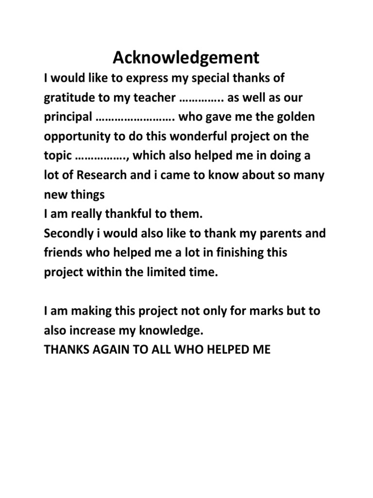 acknowledgement for report final year project acknowledgement